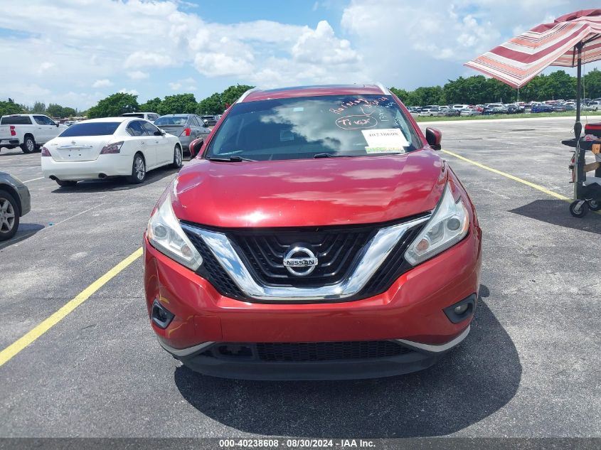 2017 Nissan Murano Sl VIN: 5N1AZ2MG1HN138413 Lot: 40238608