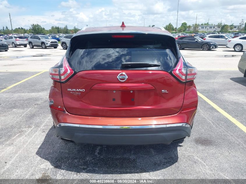 2017 Nissan Murano Sl VIN: 5N1AZ2MG1HN138413 Lot: 40238608