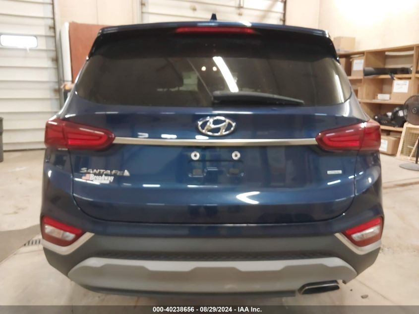 2019 Hyundai Santa Fe Sel VIN: 5NMS3CAD0KH034395 Lot: 40238656