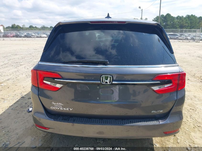 2022 Honda Odyssey Elite VIN: 5FNRL6H95NB069764 Lot: 40238768