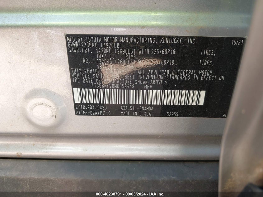 2021 TOYOTA RAV4 HYBRID XSE - 4T3E6RFV0MU059448