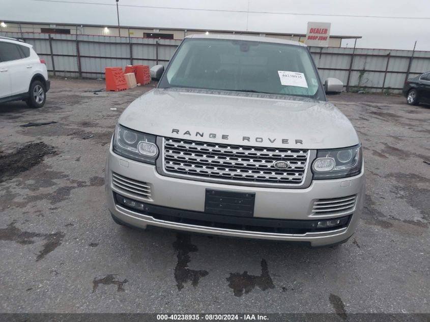 2014 Land Rover Range Rover 3.0L V6 Supercharged Hse VIN: SALGS2WF8EA161660 Lot: 40238935