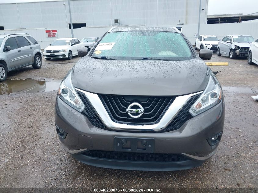 2015 Nissan Murano Sl VIN: 5N1AZ2MGXFN289232 Lot: 40239075