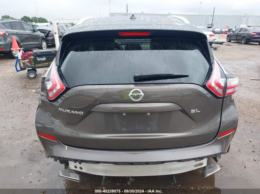 2015 Nissan Murano Sl VIN: 5N1AZ2MGXFN289232 Lot: 40239075