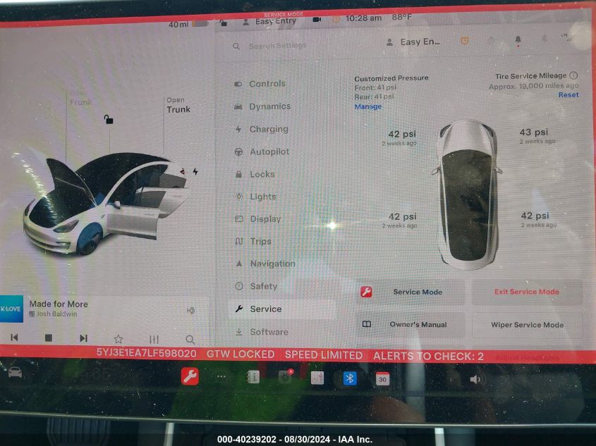 2020 TESLA MODEL 3 STANDARD RANGE PLUS REAR-WHEEL DRIVE/STANDARD RANGE REAR-WHEEL DRIVE - 5YJ3E1EA7LF598020