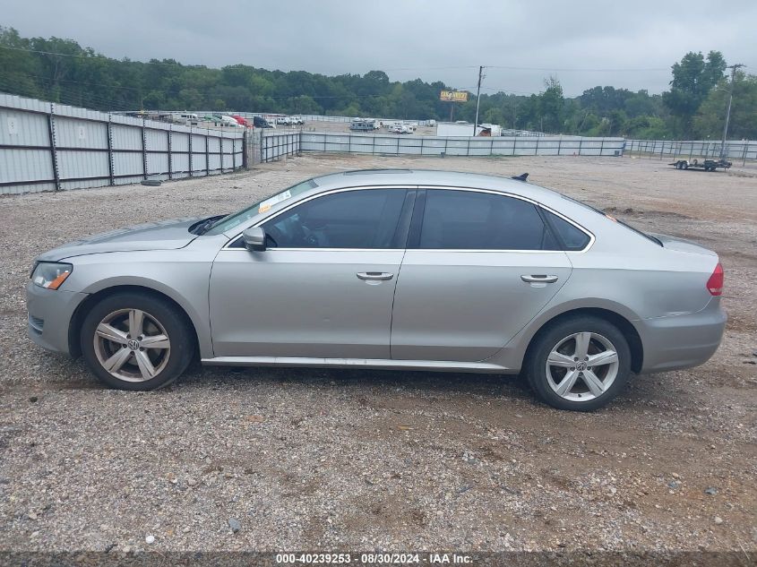 2013 Volkswagen Passat 2.5L Se VIN: 1VWBH7A3XDC080458 Lot: 40239253