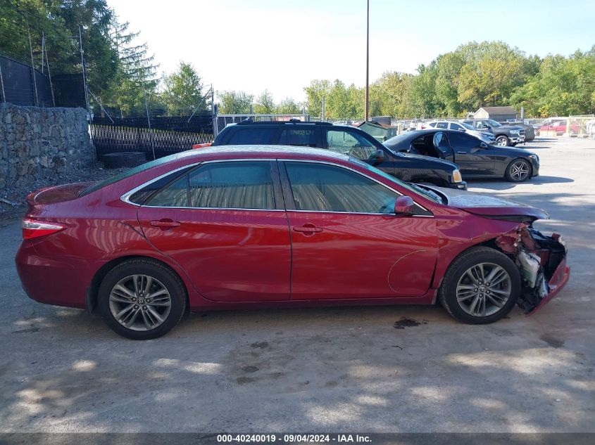 2016 Toyota Camry Se VIN: 4T1BF1FK8GU516742 Lot: 40240019