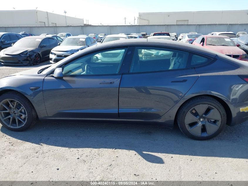 2022 Tesla Model 3 Long Range Dual Motor All-Wheel Drive VIN: 5YJ3E1EB2NF206928 Lot: 40240115