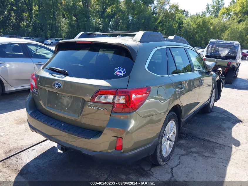 2015 Subaru Outback 2.5I Premium VIN: 4S4BSBFC0F3292557 Lot: 40240233