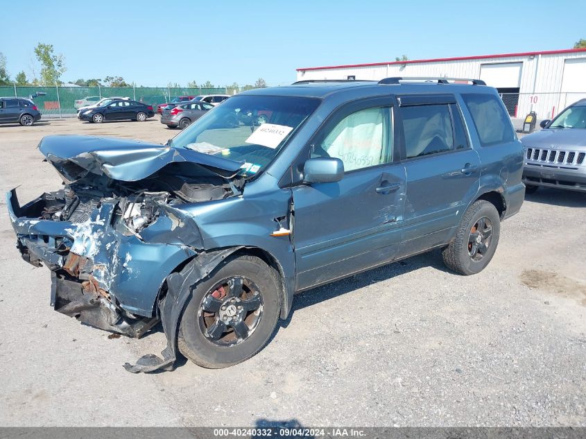 2006 Honda Pilot Ex-L VIN: 2HKYF18516H511932 Lot: 40240332