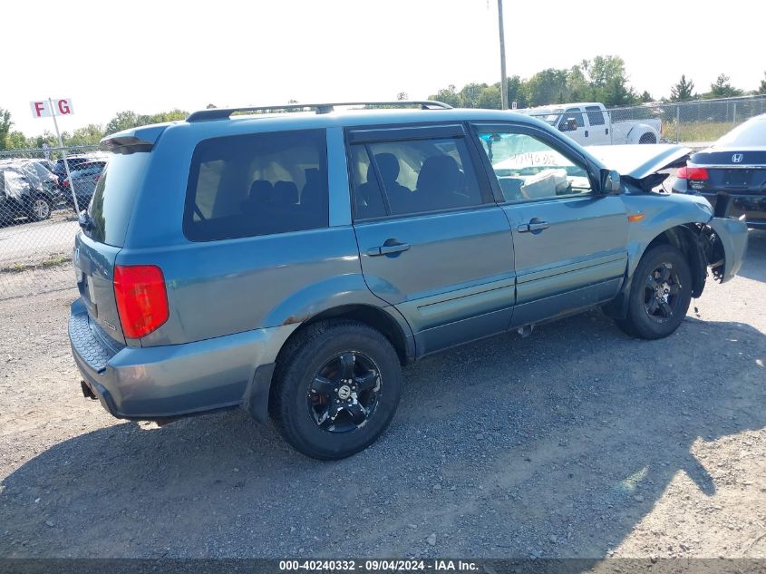 2006 Honda Pilot Ex-L VIN: 2HKYF18516H511932 Lot: 40240332