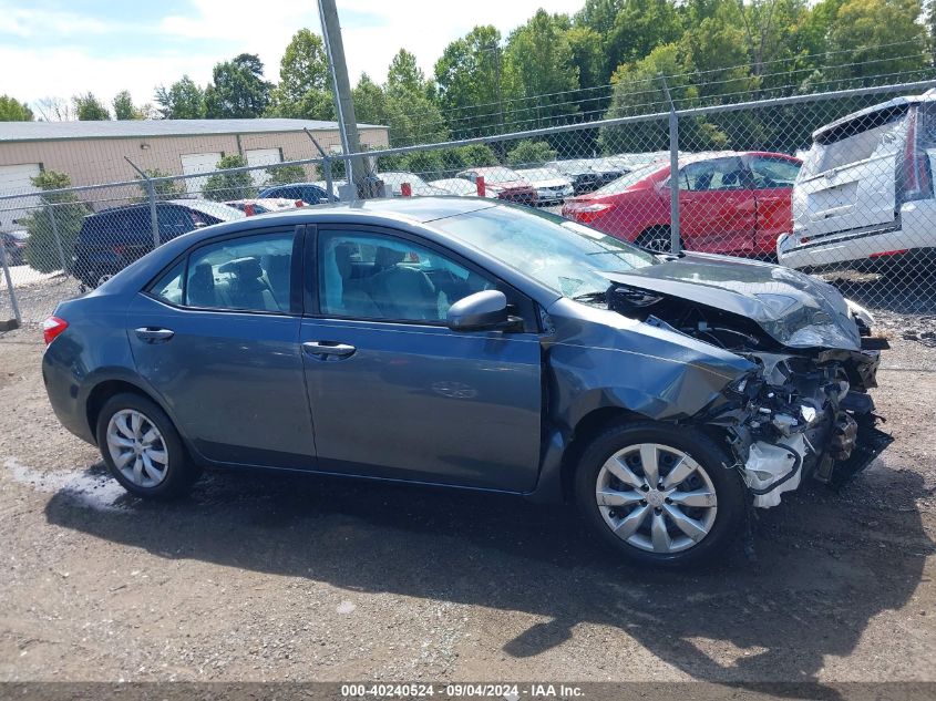 2015 Toyota Corolla Le VIN: 2T1BURHE3FC245200 Lot: 40240524