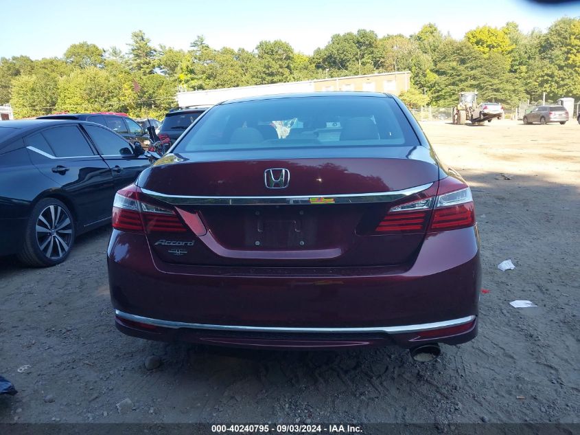 2016 Honda Accord Lx VIN: 1HGCR2F35GA144231 Lot: 40240795