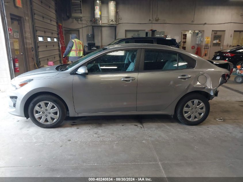 2022 Kia Rio S VIN: 3KPA24AD8NE506262 Lot: 40240834