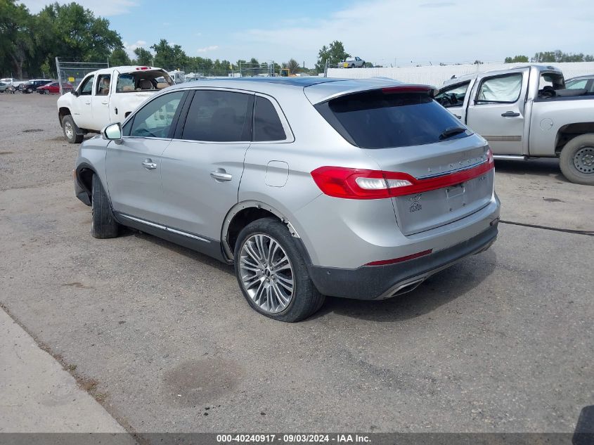 2018 Lincoln Mkx Reserve VIN: 2LMPJ8LR5JBL17549 Lot: 40240917