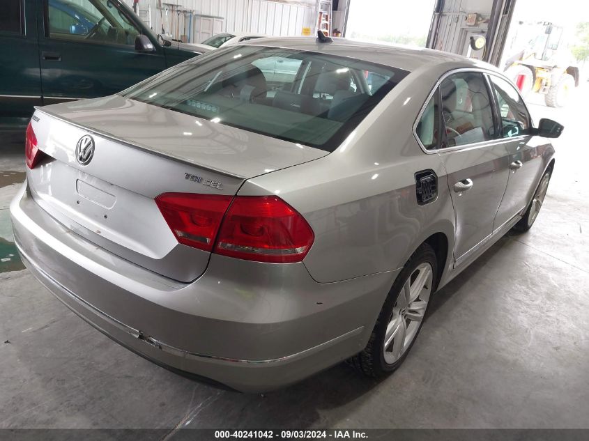 2013 Volkswagen Passat 2.0L Tdi Sel Premium VIN: 1VWCN7A38DC020417 Lot: 40241042