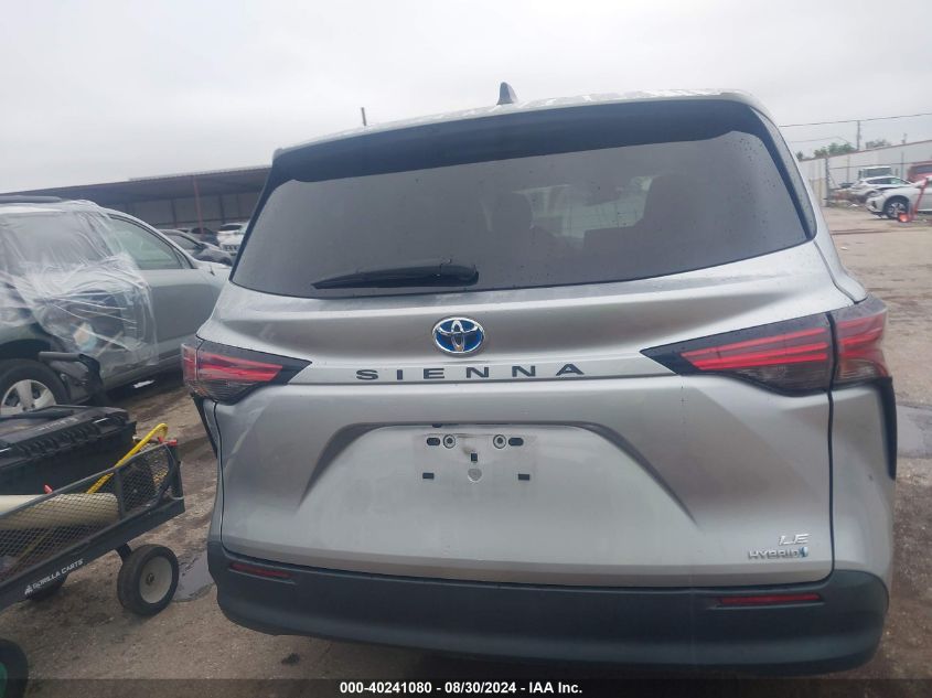 2022 Toyota Sienna Le VIN: 5TDKRKEC5NS116991 Lot: 40241080