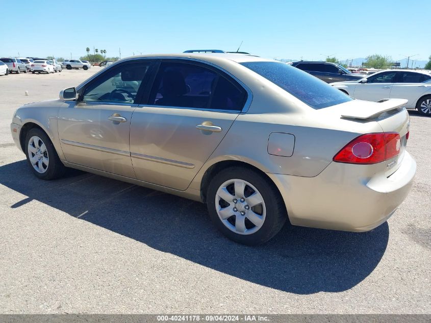 2008 Kia Optima Lx VIN: KNAGE123585203765 Lot: 40241178