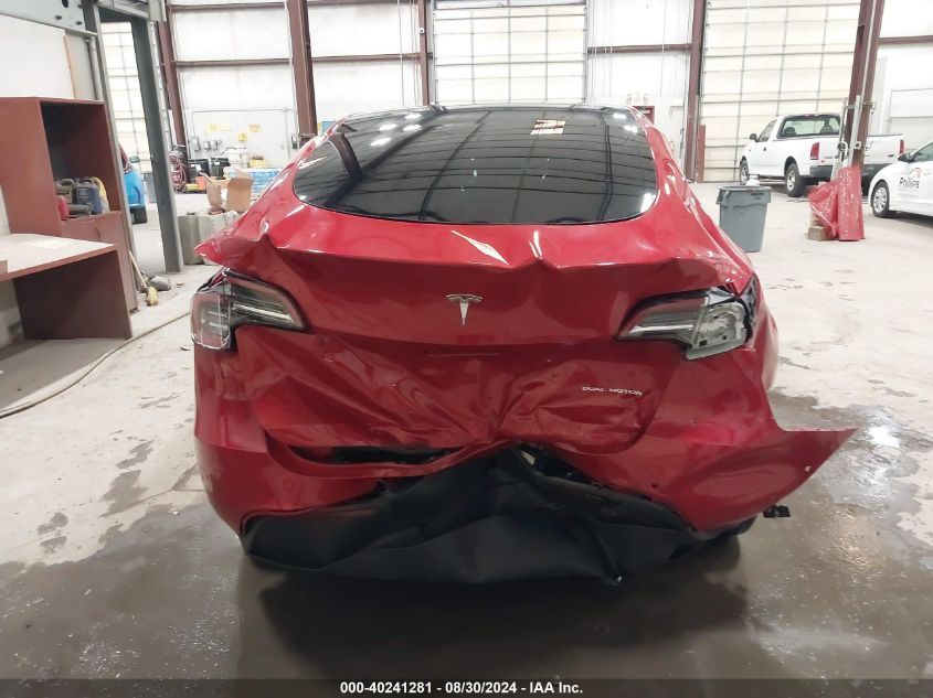 2021 Tesla Model Y Long Range Dual Motor All-Wheel Drive VIN: 5YJYGDEE7MF148437 Lot: 40241281