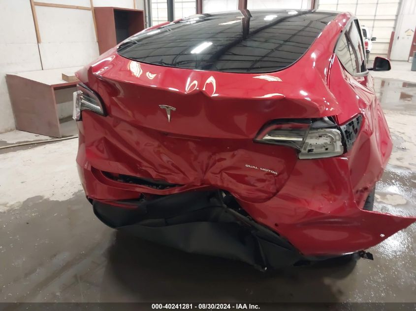 2021 Tesla Model Y Long Range Dual Motor All-Wheel Drive VIN: 5YJYGDEE7MF148437 Lot: 40241281