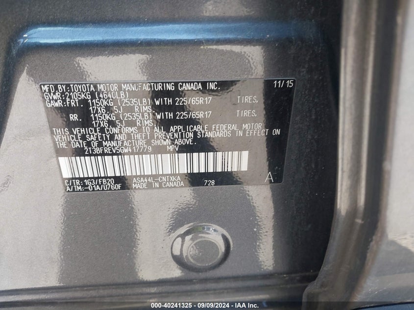 2016 TOYOTA RAV4 LE - 2T3BFREV5GW417779