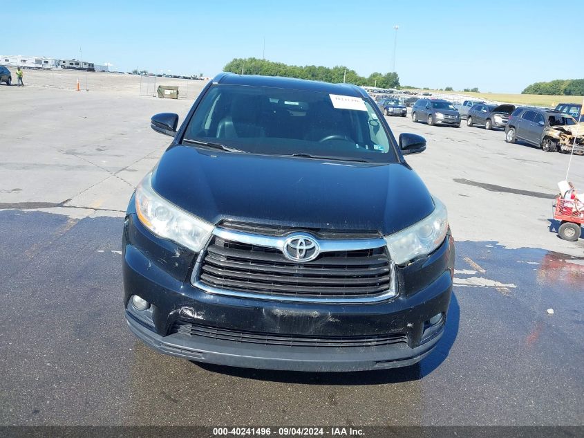 2014 Toyota Highlander Xle V6 VIN: 5TDJKRFH2ES061810 Lot: 40241496