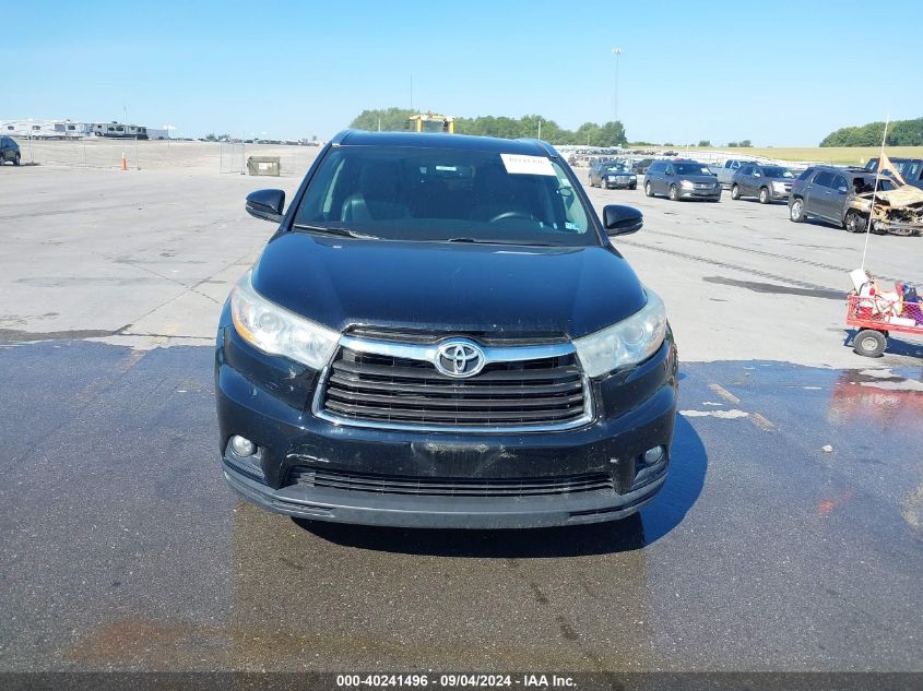 2014 Toyota Highlander Xle V6 VIN: 5TDJKRFH2ES061810 Lot: 40241496