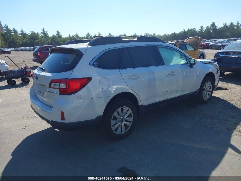 2016 Subaru Outback 2.5I Premium VIN: 4S4BSACC0G3302276 Lot: 40241575