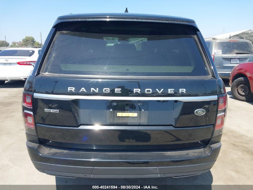 2018 Land Rover Range Rover 3.0L V6 Turbocharged Diesel Hse Td6 VIN: SALGS2RK3JA383395 Lot: 40241594