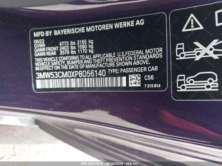 3MW53CM0XP8D56140 2023 BMW M240 I xDrive