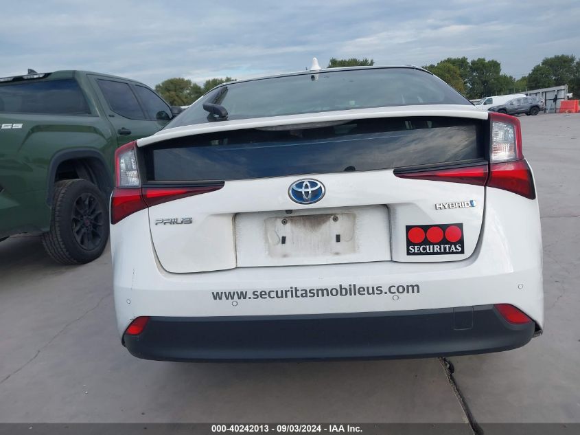 2020 Toyota Prius Le VIN: JTDKARFU6L3114219 Lot: 40242013