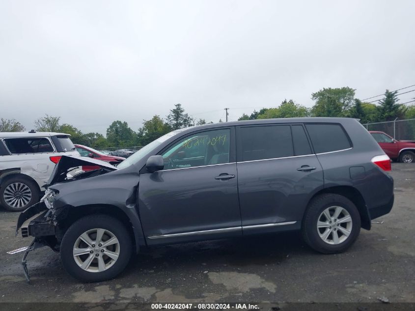 2013 Toyota Highlander VIN: 5TDZA3EH5DS037536 Lot: 40242047