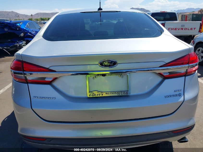 2017 Ford Fusion Hybrid Se VIN: 3FA6P0LU1HR385459 Lot: 40242075