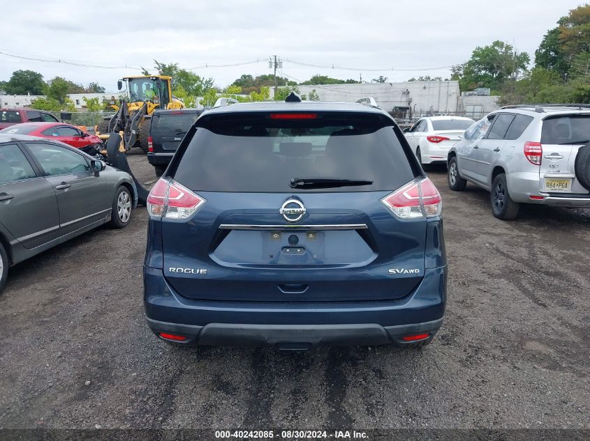 2016 Nissan Rogue Sv VIN: KNMAT2MV2GP673547 Lot: 40242085