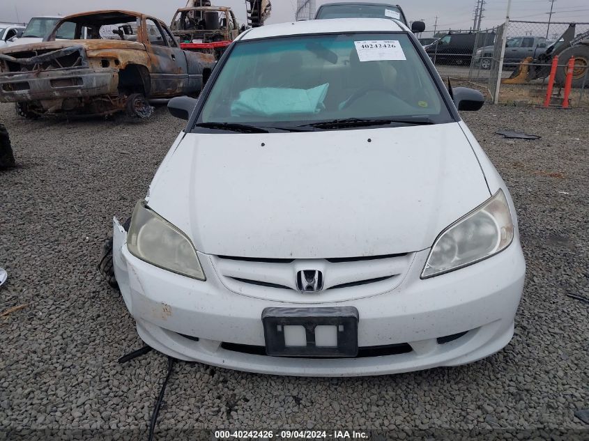 2005 Honda Civic Dx Vp VIN: 1HGES16355L024731 Lot: 40242426