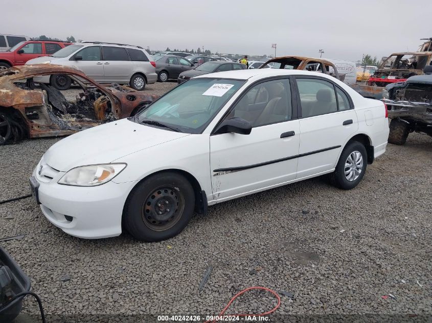 2005 Honda Civic Dx Vp VIN: 1HGES16355L024731 Lot: 40242426