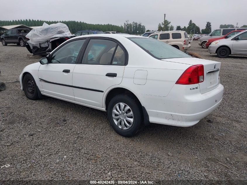 2005 Honda Civic Dx Vp VIN: 1HGES16355L024731 Lot: 40242426