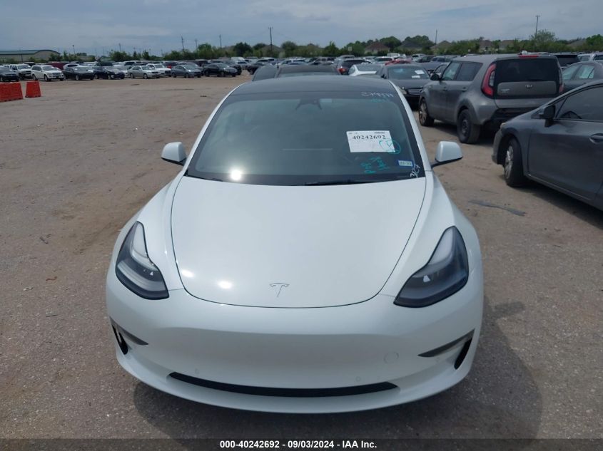 2022 Tesla Model 3 Long Range Dual Motor All-Wheel Drive VIN: 5YJ3E1EBXNF173127 Lot: 40242692