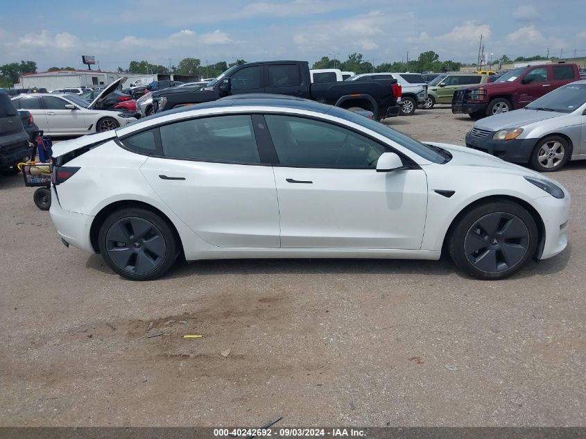 2022 Tesla Model 3 Long Range Dual Motor All-Wheel Drive VIN: 5YJ3E1EBXNF173127 Lot: 40242692