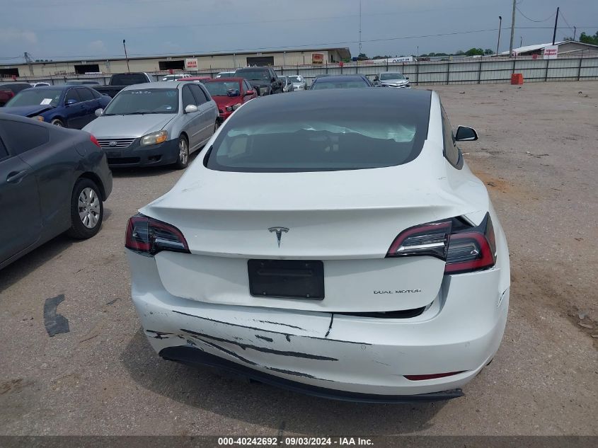 2022 Tesla Model 3 Long Range Dual Motor All-Wheel Drive VIN: 5YJ3E1EBXNF173127 Lot: 40242692