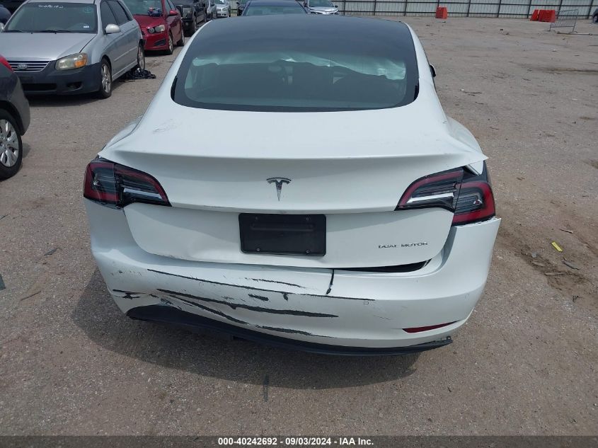 2022 Tesla Model 3 Long Range Dual Motor All-Wheel Drive VIN: 5YJ3E1EBXNF173127 Lot: 40242692