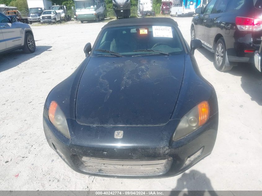 2000 Honda S2000 VIN: JHMAP1148YT000926 Lot: 40242774