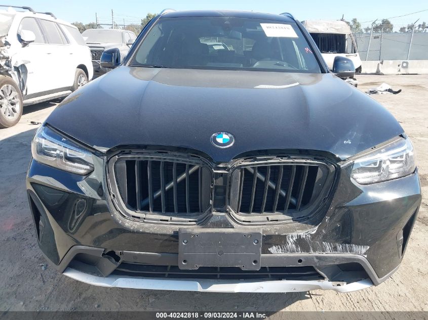 2023 BMW X3 Sdrive30I VIN: 5UX43DP08P9P10130 Lot: 40242818