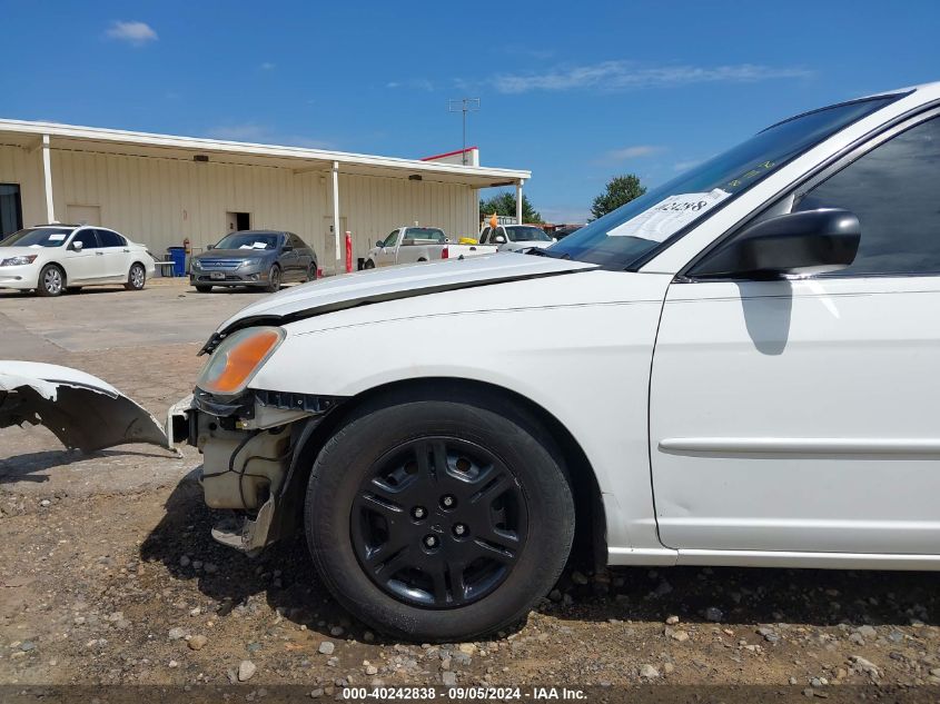 2002 Honda Civic Lx VIN: 1HGES16522L001873 Lot: 40242838