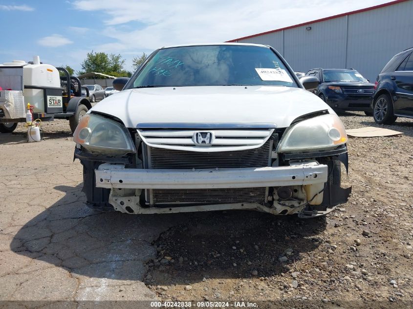 2002 Honda Civic Lx VIN: 1HGES16522L001873 Lot: 40242838