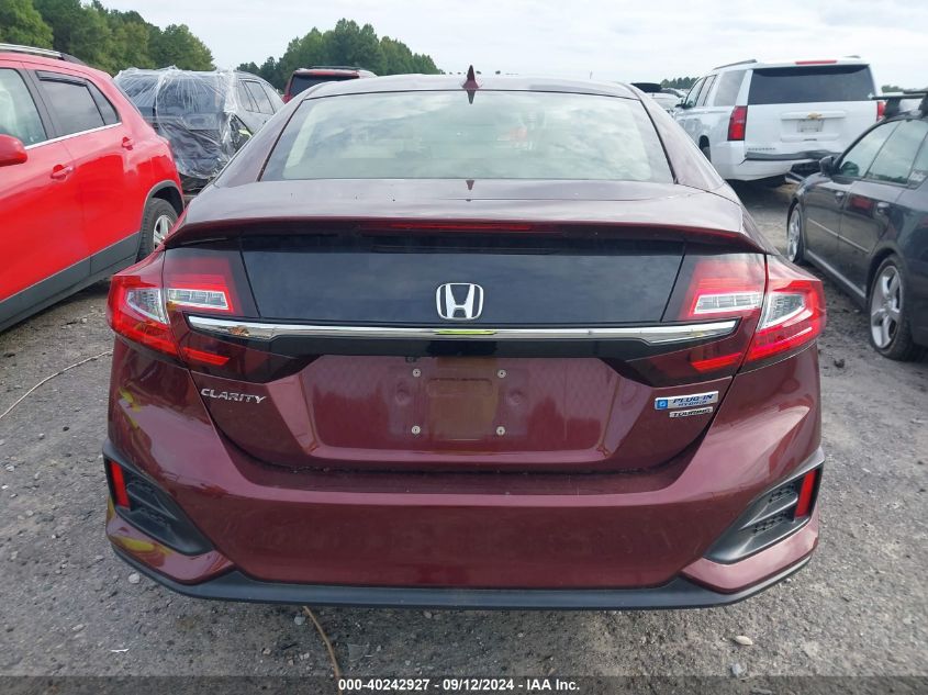 2018 Honda Clarity Plug-In Hybrid Touring VIN: JHMZC5F38JC000291 Lot: 40242927