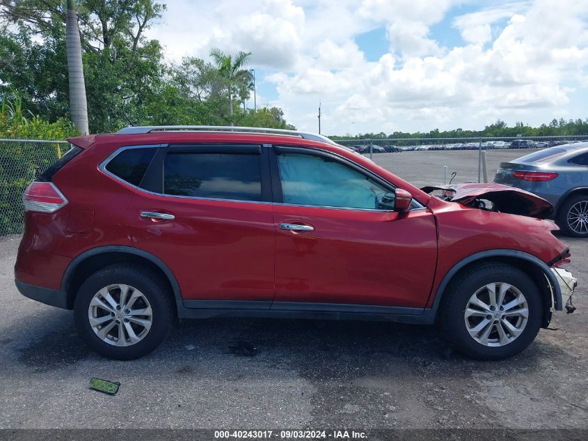 2016 Nissan Rogue Sv VIN: KNMAT2MV5GP637867 Lot: 40243017