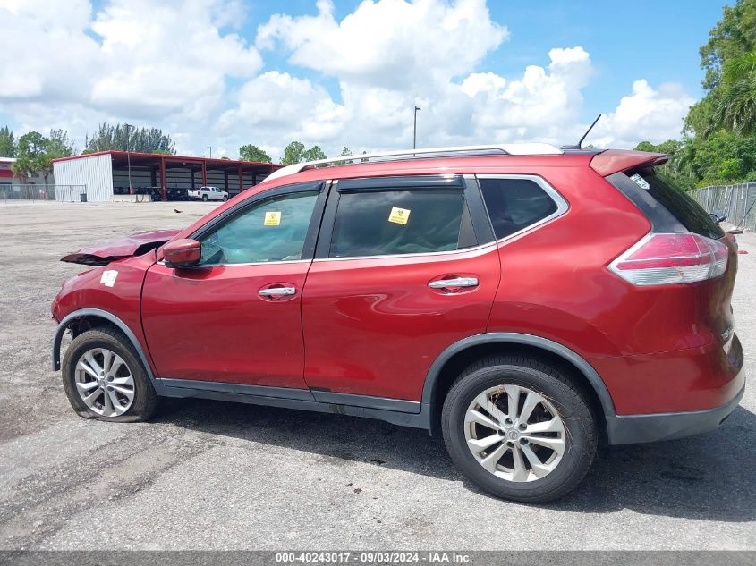 2016 Nissan Rogue Sv VIN: KNMAT2MV5GP637867 Lot: 40243017