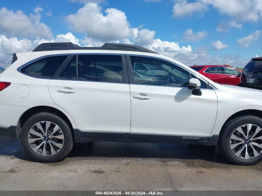 2017 Subaru Outback 2.5I Limited VIN: 4S4BSANC4H3366836 Lot: 40243026