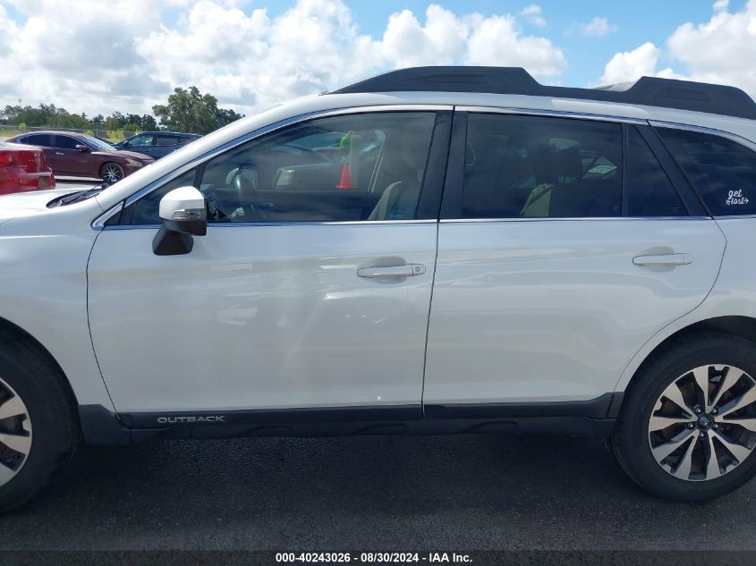 2017 Subaru Outback 2.5I Limited VIN: 4S4BSANC4H3366836 Lot: 40243026